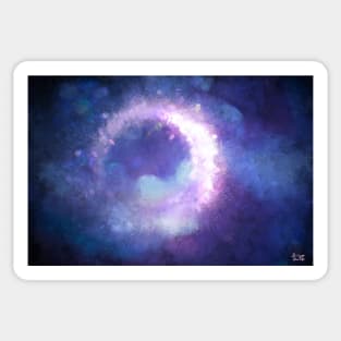 Moonglow Abstract Painting Sticker